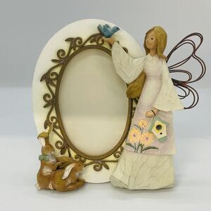 Angels En Provence Innovation 7 Inch Angel Frame w/ Bunny and Bird, wire wings
